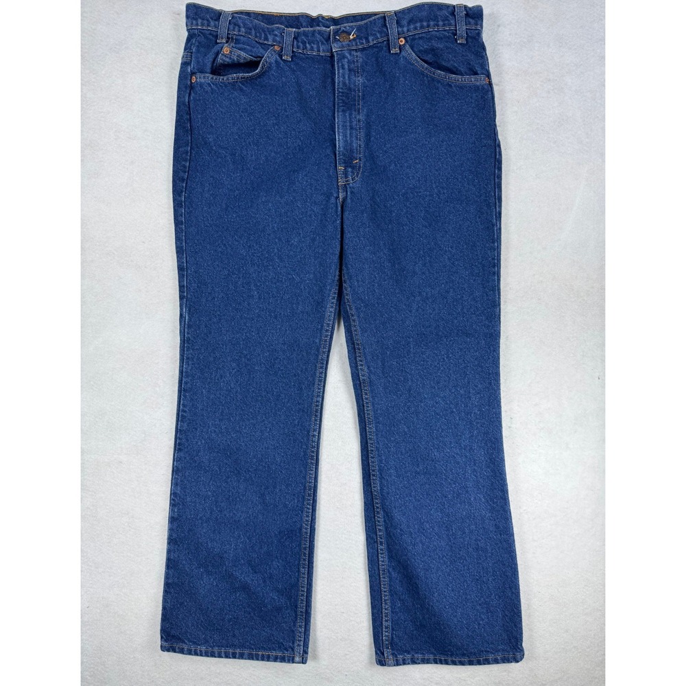 Vintage Levis 517 Orange Tab Mens 40x30 Bootcut Jeans USA Made Dark Wash Denim - Picture 2 of 15